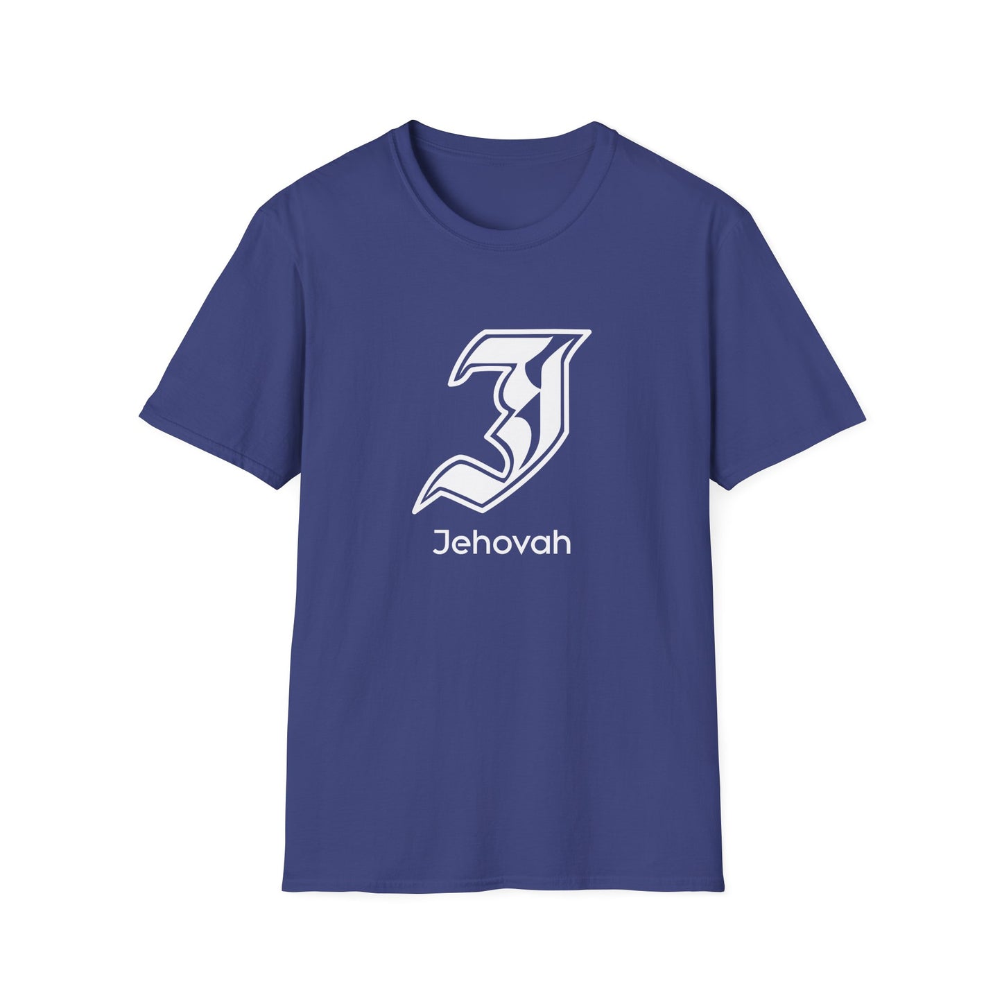 Jehovah - Unisex Softstyle T-Shirt, Faith-Based Apparel, Black Graphic Tee, Religious Gift, Comfortable Daily Wear