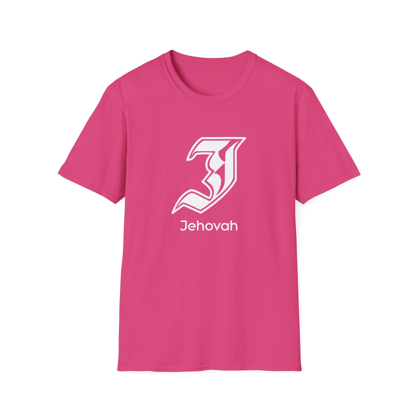 Jehovah - Unisex Softstyle T-Shirt, Faith-Based Apparel, Black Graphic Tee, Religious Gift, Comfortable Daily Wear