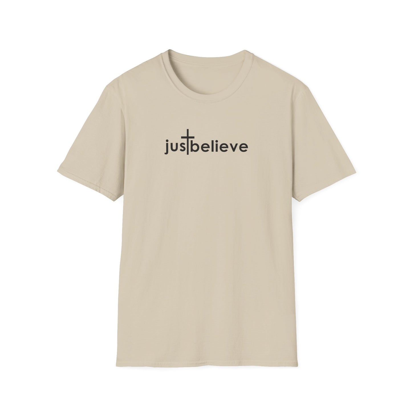 Just Believe - Christian T-Shirt, Inspirational Gift, Unisex Softstyle Shirt, Faith-Based Apparel, Perfect for Church Events
