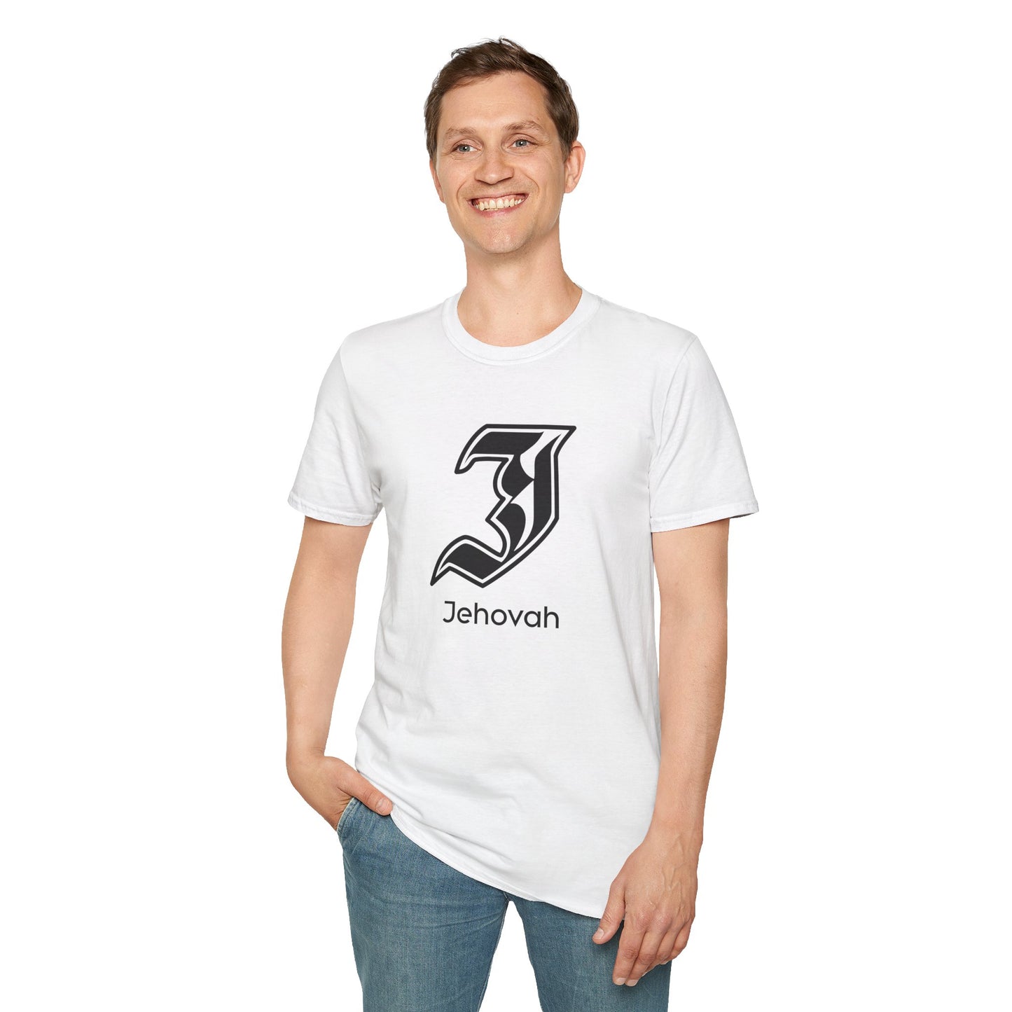 Jehovah - Graphic Unisex Softstyle T-Shirt | Faith Inspirational Tee, Christian Apparel, Meaningful Gift, Casual Wear