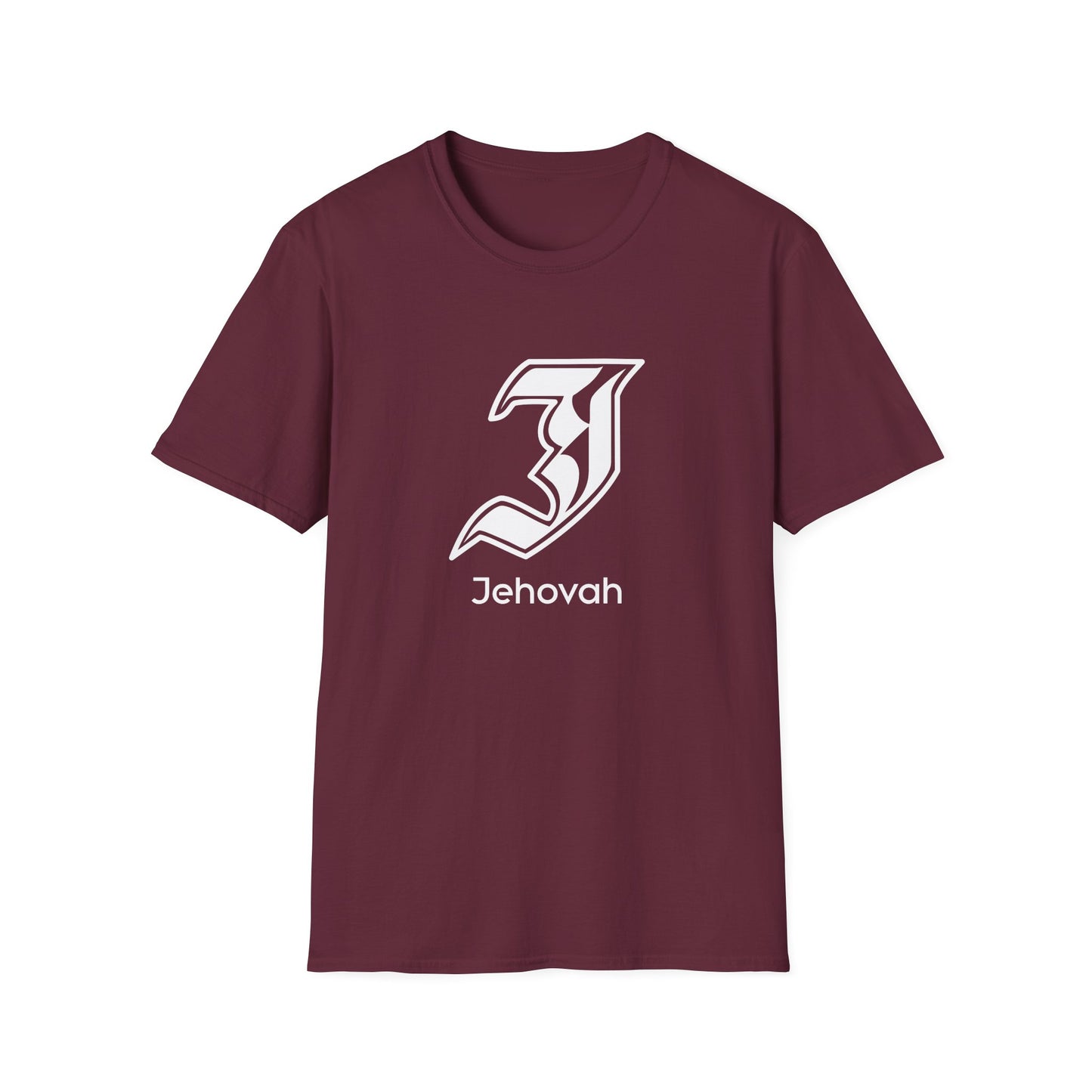 Jehovah - Unisex Softstyle T-Shirt, Faith-Based Apparel, Black Graphic Tee, Religious Gift, Comfortable Daily Wear