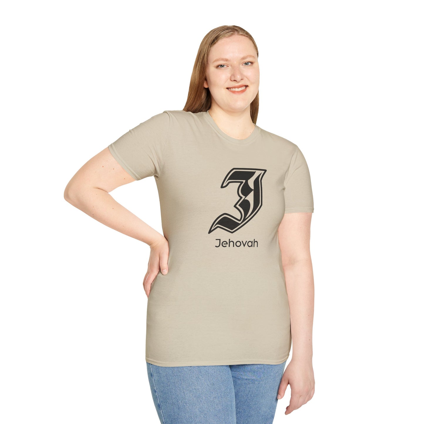 Jehovah - Graphic Unisex Softstyle T-Shirt | Faith Inspirational Tee, Christian Apparel, Meaningful Gift, Casual Wear