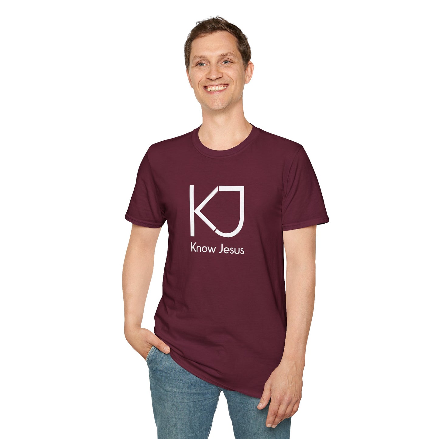 Know Jesus - Unisex Softstyle T-Shirt, Faith Apparel, Christian Tee, Inspirational Shirt, Casual Wear, Gift for Believers