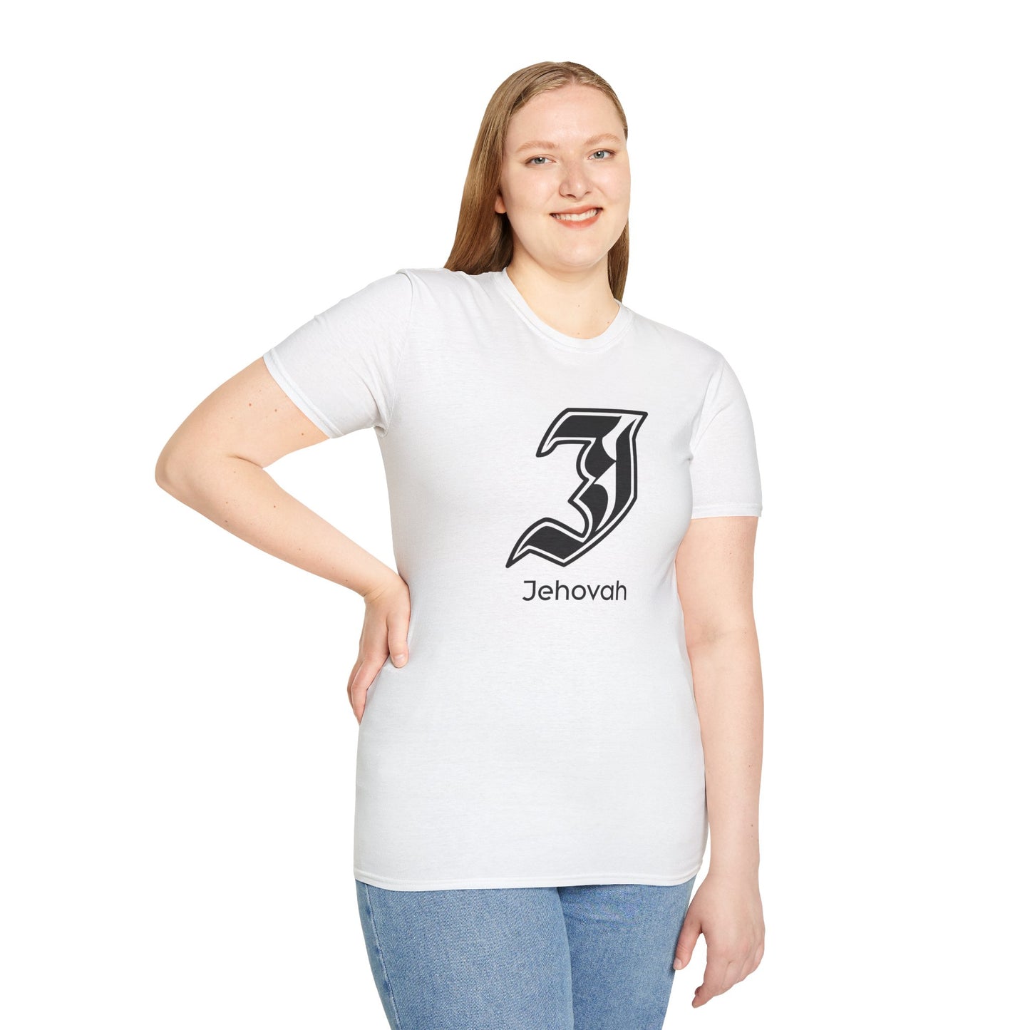 Jehovah - Graphic Unisex Softstyle T-Shirt | Faith Inspirational Tee, Christian Apparel, Meaningful Gift, Casual Wear