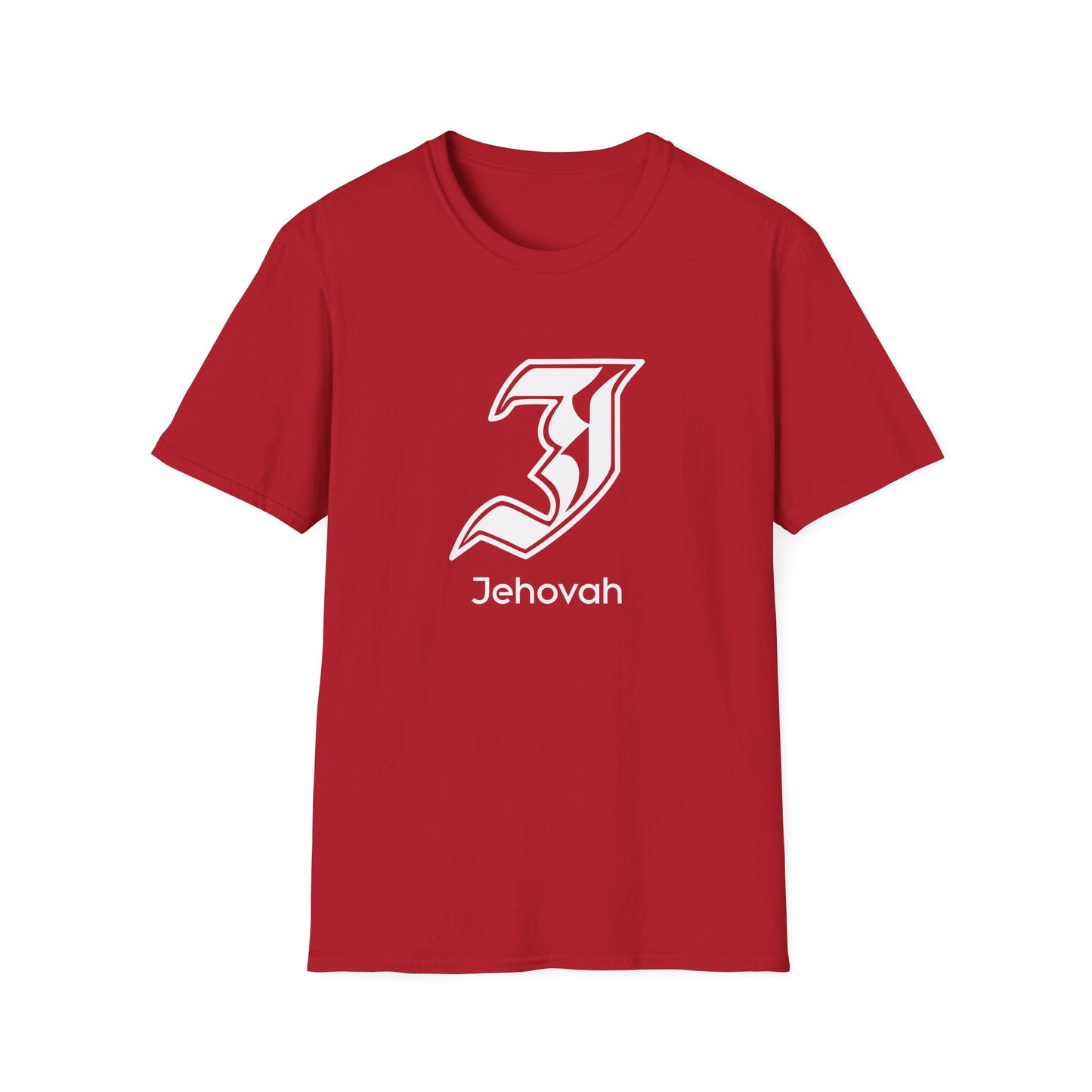 Jehovah - Unisex Softstyle T-Shirt, Faith-Based Apparel, Black Graphic Tee, Religious Gift, Comfortable Daily Wear