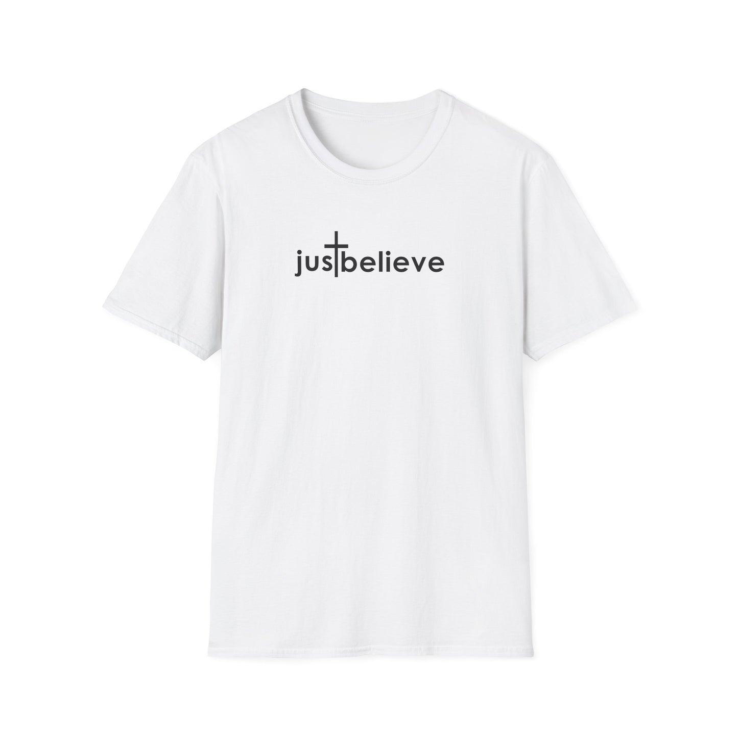 Just Believe - Christian T-Shirt, Inspirational Gift, Unisex Softstyle Shirt, Faith-Based Apparel, Perfect for Church Events