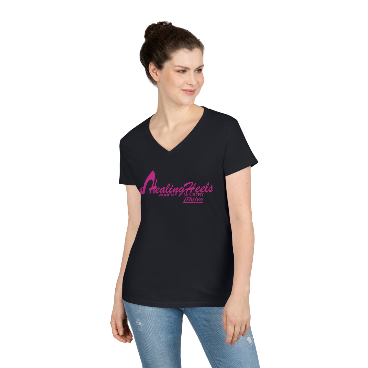 Custom Order - Healing Heels iThrive CC - Ladies' V-Neck T-Shirt