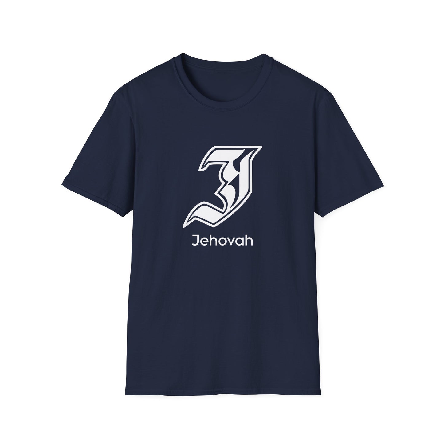 Jehovah - Unisex Softstyle T-Shirt, Faith-Based Apparel, Black Graphic Tee, Religious Gift, Comfortable Daily Wear