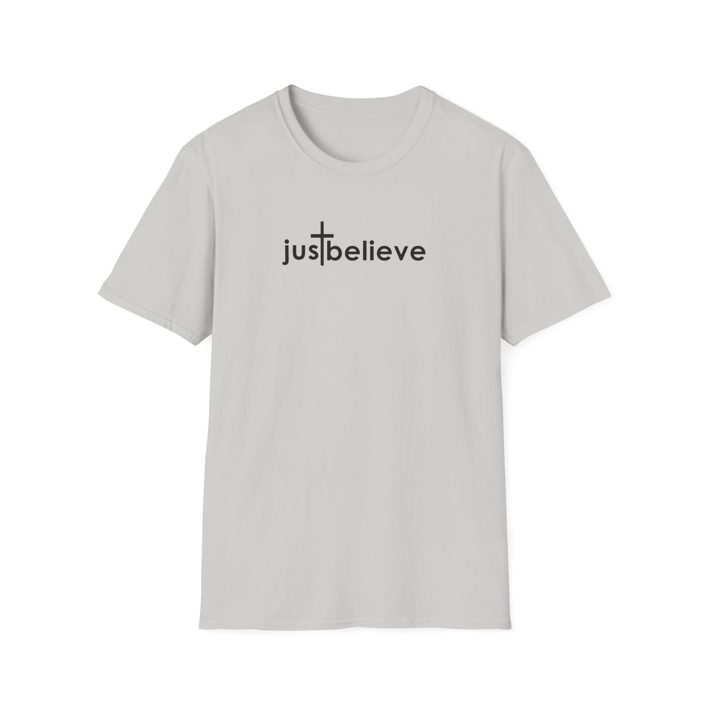 Just Believe - Christian T-Shirt, Inspirational Gift, Unisex Softstyle Shirt, Faith-Based Apparel, Perfect for Church Events
