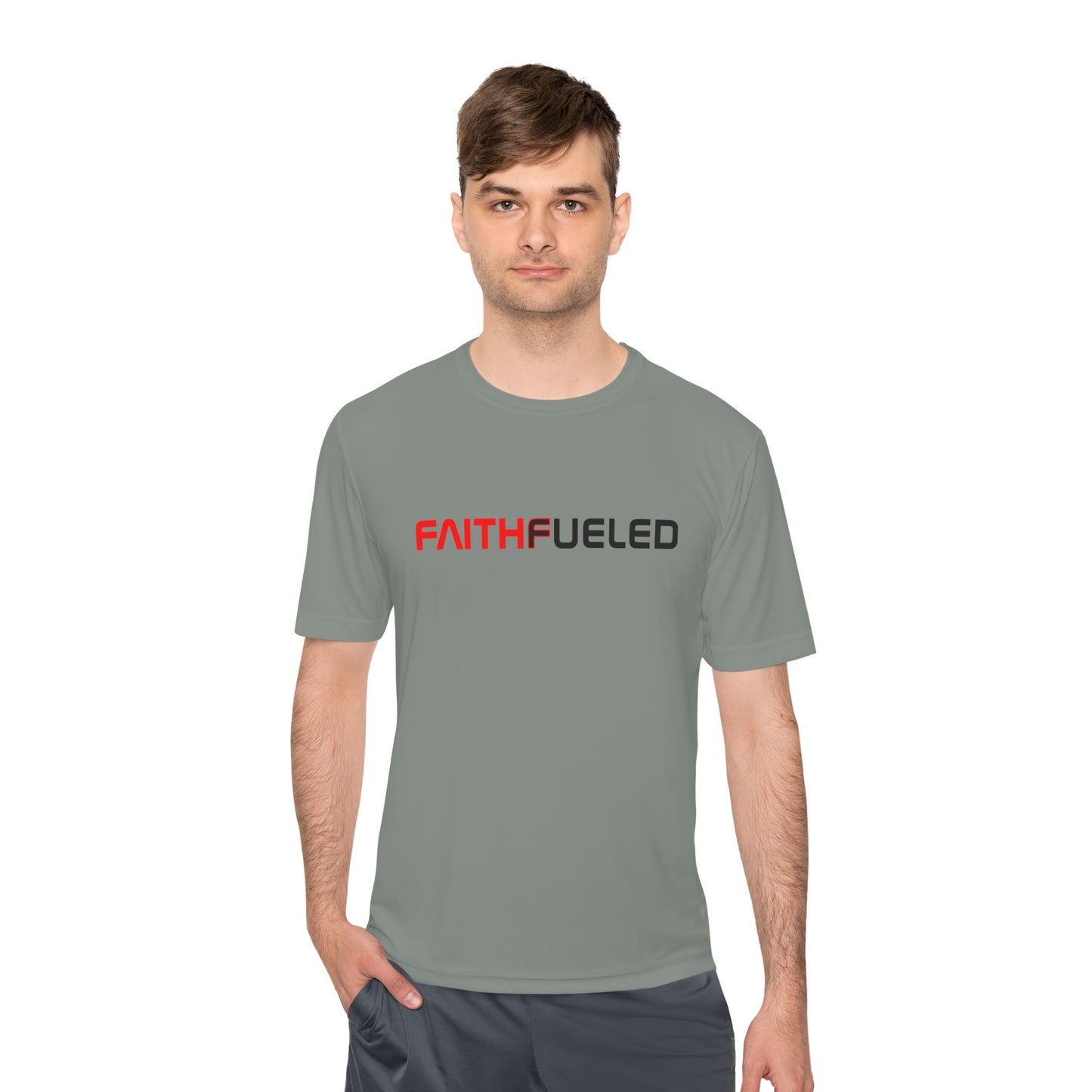 Faith Fueled - Unisex Moisture Wicking Tee Perfect for Workouts, Sports, Events, and Faith.- Gifts for Fitness Enthusiasts, [...]