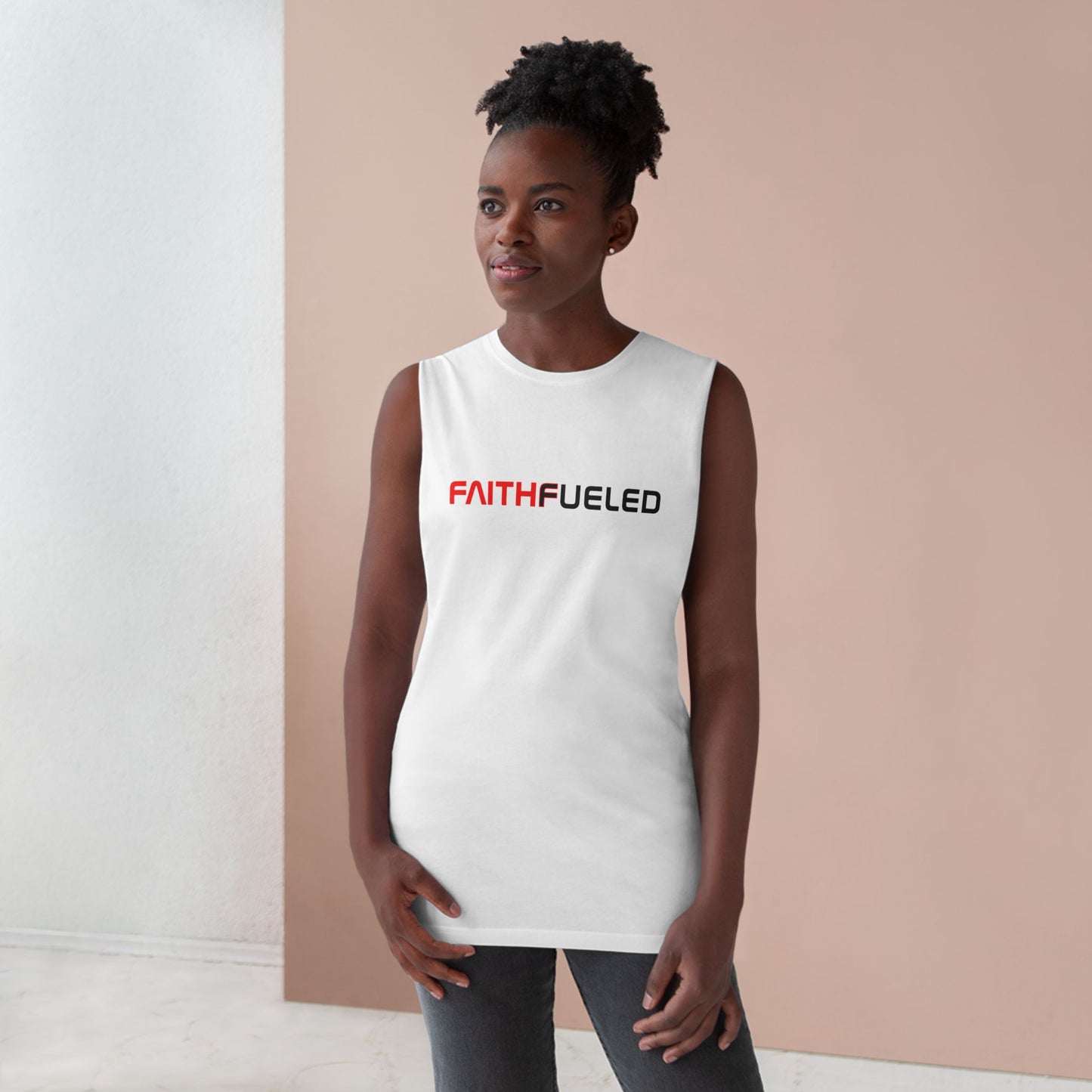 Faith Fueled - Unisex Barnard Tank - Motivational Workout Shirt, Fitness Apparel, Gym Gear, Summer Top, Casual Wear