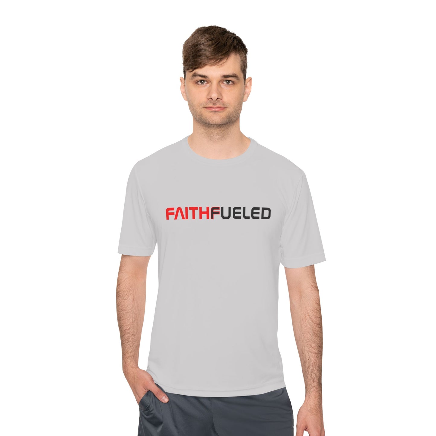 Faith Fueled - Unisex Moisture Wicking Tee Perfect for Workouts, Sports, Events, and Faith.- Gifts for Fitness Enthusiasts, [...]