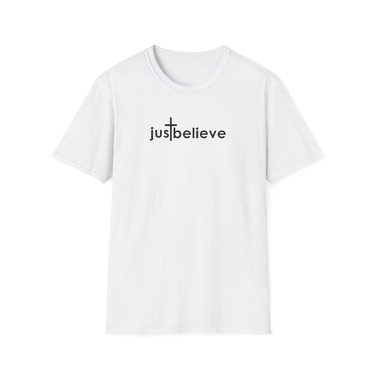 Just Believe - Christian T-Shirt, Inspirational Gift, Unisex Softstyle Shirt, Faith-Based Apparel, Perfect for Church Events