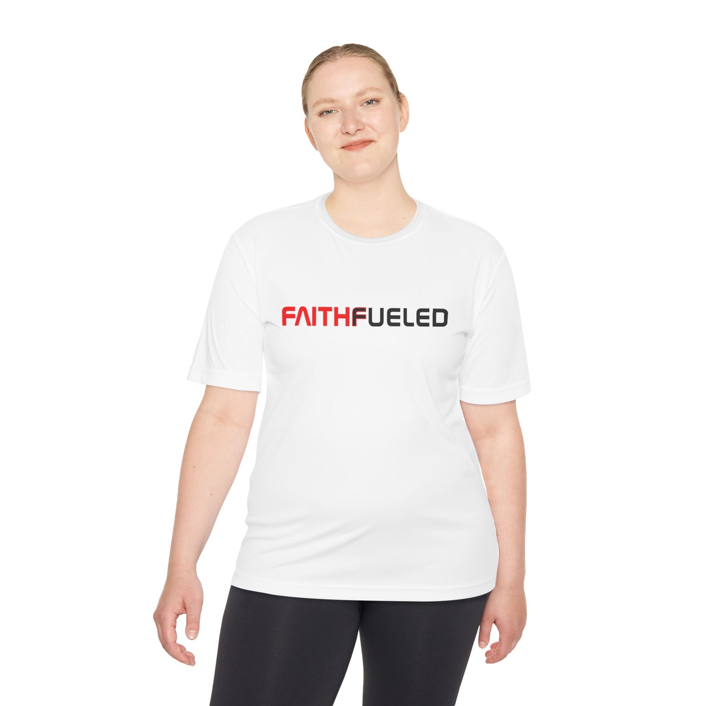 Faith Fueled - Unisex Moisture Wicking Tee Perfect for Workouts, Sports, Events, and Faith.- Gifts for Fitness Enthusiasts, [...]