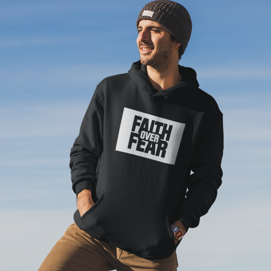 Faith Over Fear - Unisex Hoodie, Inspirational Hoodie